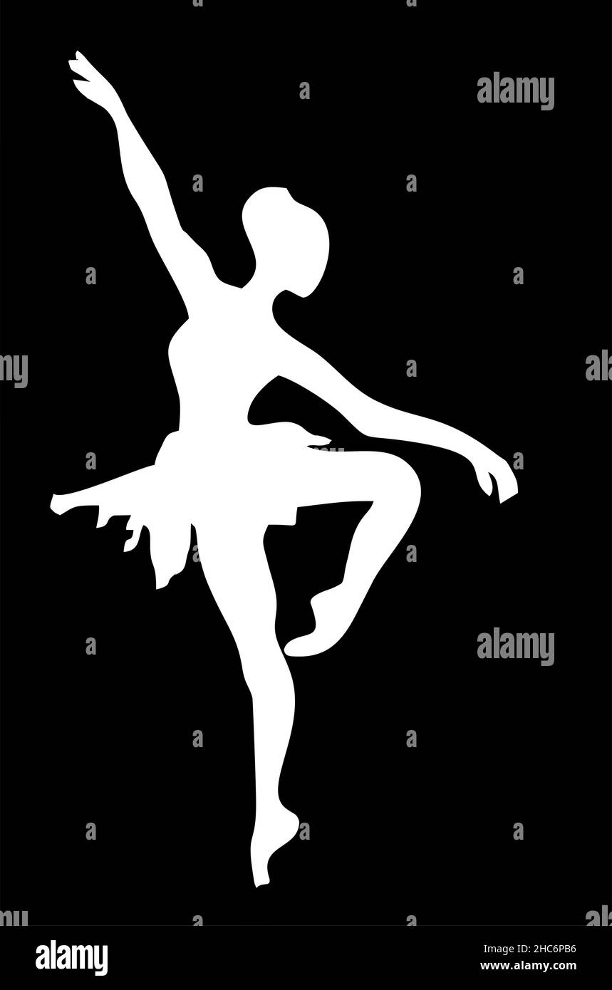 printable pink ballerina silhouette