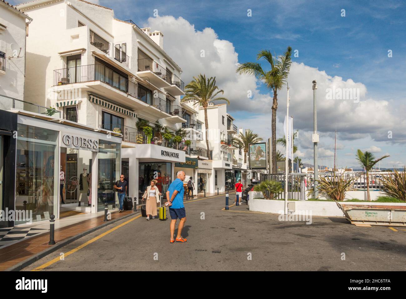 Puerto Banus with Shops & Restaurants Editorial Photo - Image of downtown,  road: 44837716