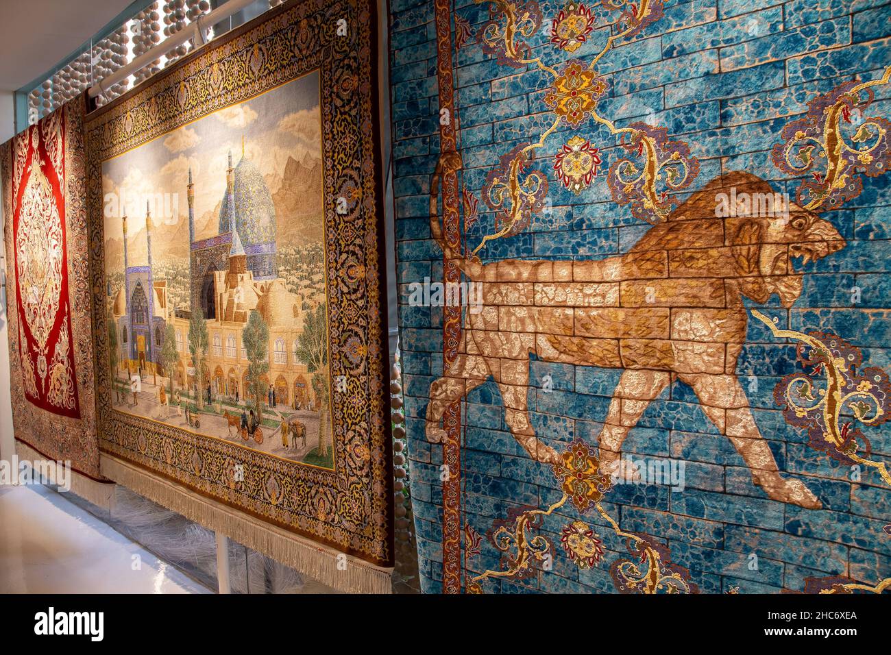 Ancient artifacts displayed in the Iran Pavilion of Expo 2020 in Dubai, UAE Stock Photo