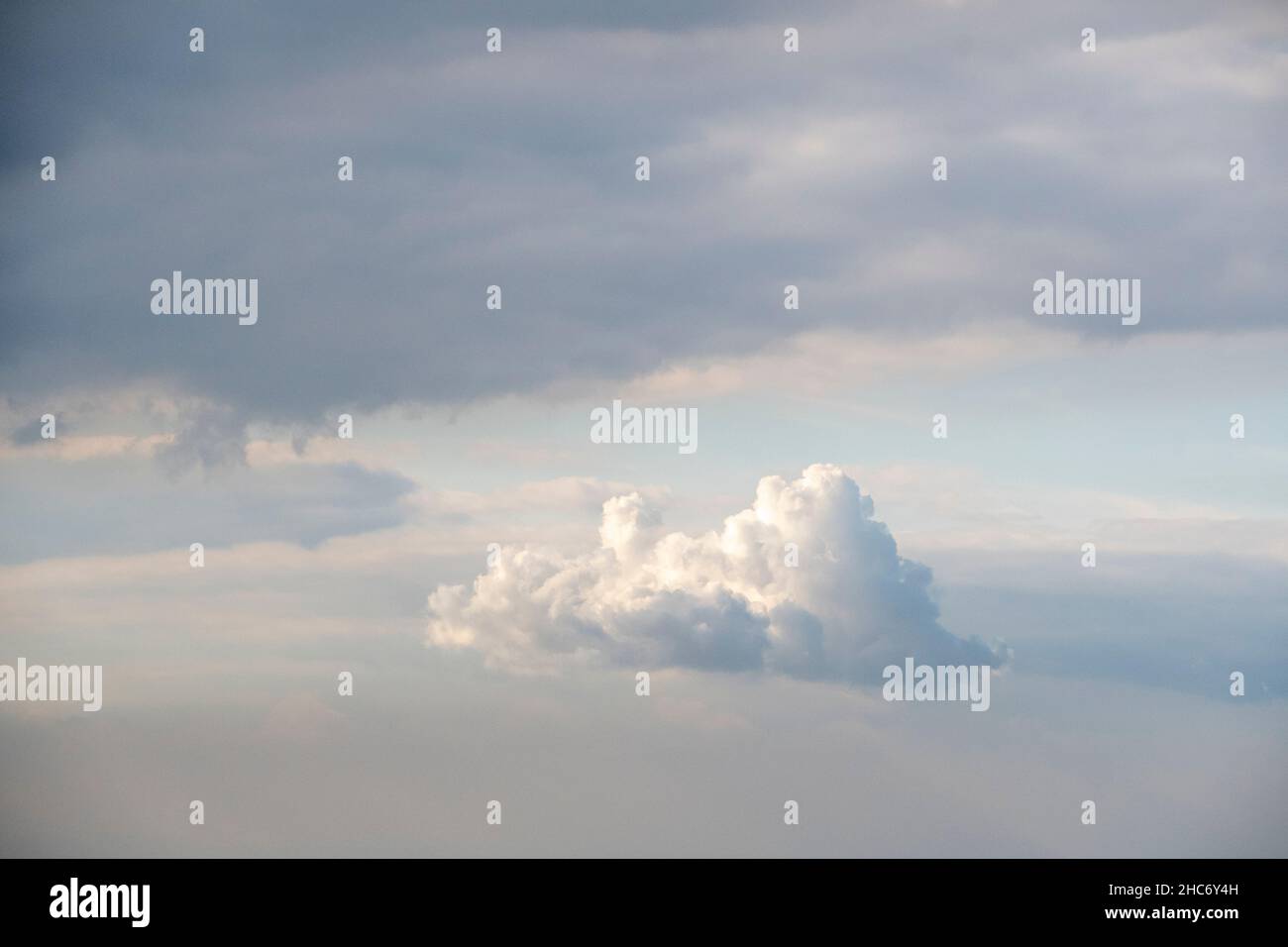 Landscape of Cirrus and cumulus clouds in Heidelberg Baden Wurttemburg Stock Photo