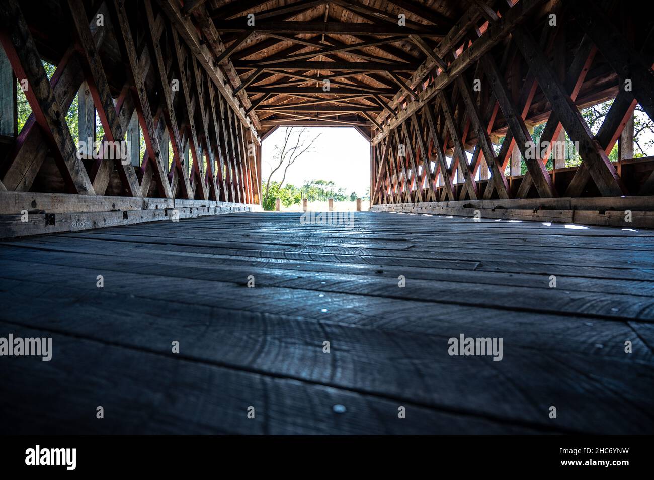 Sachs Covered Bridge of Gettysburg in Pennsylvania, the USA Stock Photo