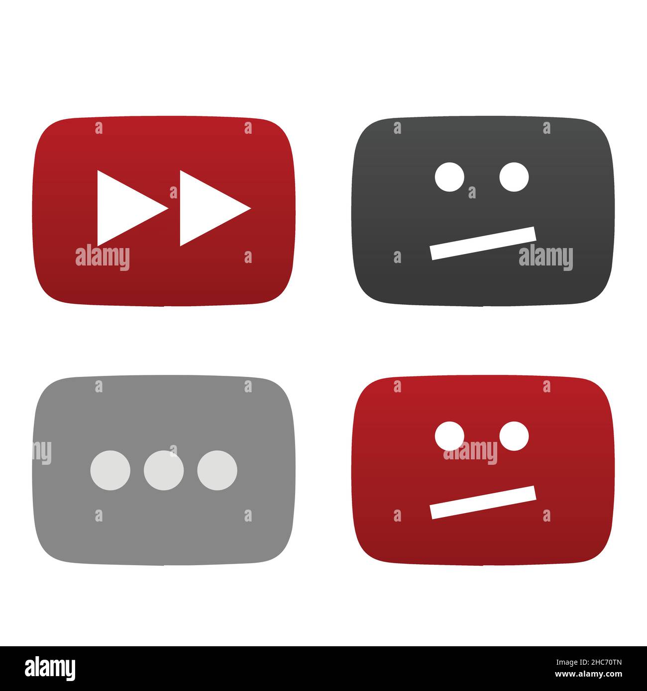 Video deleted icon, unavailable or deleted video sign, vector Stock Vector