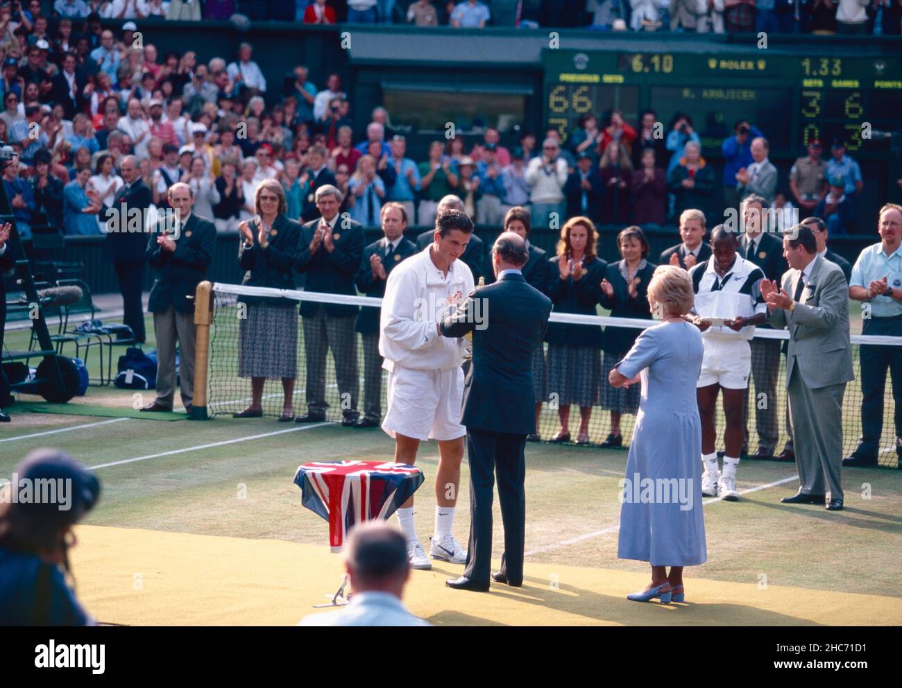 Dutch Tennis Player Richard Krajicek Wimbledon UK 1996 Stock Photo dutch-tennis-player-richard-krajicek-wimbledon-uk-1996-stock-photo