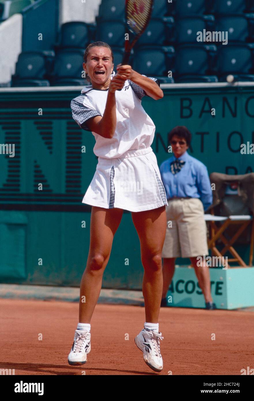 Croatian tennis player Iva Majoli, Roland Garros, France 1997 Stock Photo -  Alamy