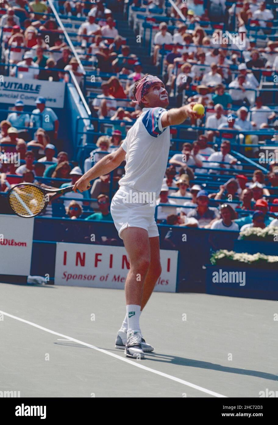American tennis player John McEnroe, US Open 1990 Stock Photo Alamy
