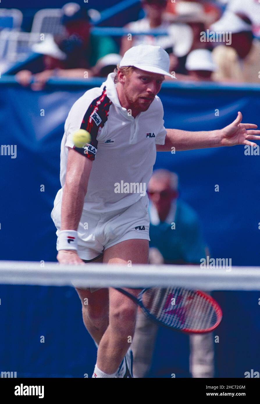 German tennis player Boris Becker, US Open 1991 Stock Photo Alamy