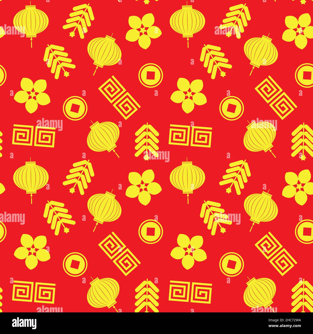 Chinese new year pattern background. Vector illustration. Stock Vector