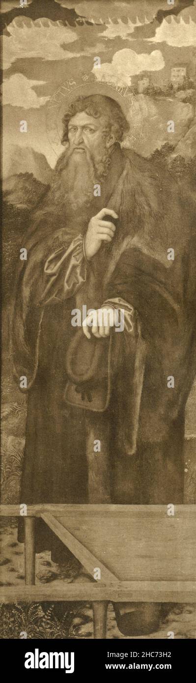 Saint Lazarus, painting by German artist Matthias Grunewald, Munich 1897 Stock Photo