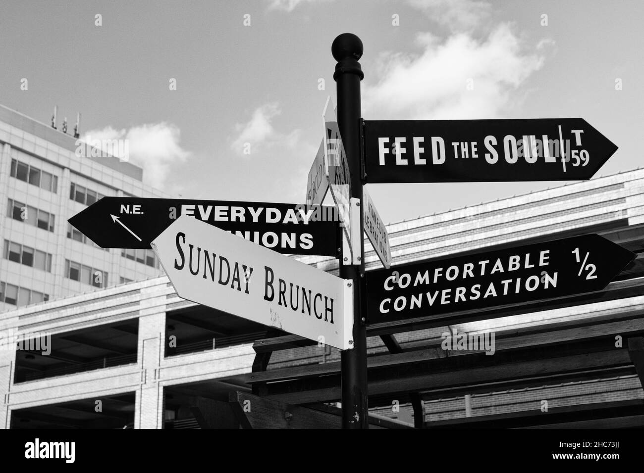 Modern road signs Black and White Stock Photos & Images - Alamy