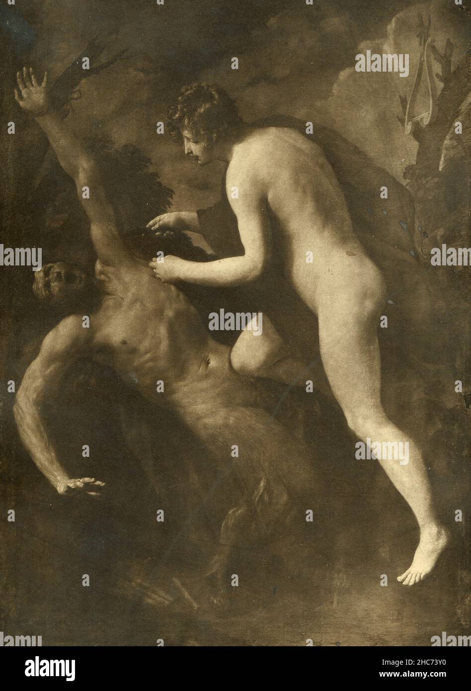 Apollo Flaying Marsyas, painting by Italian artist Guido Reni, 1920s Stock Photo