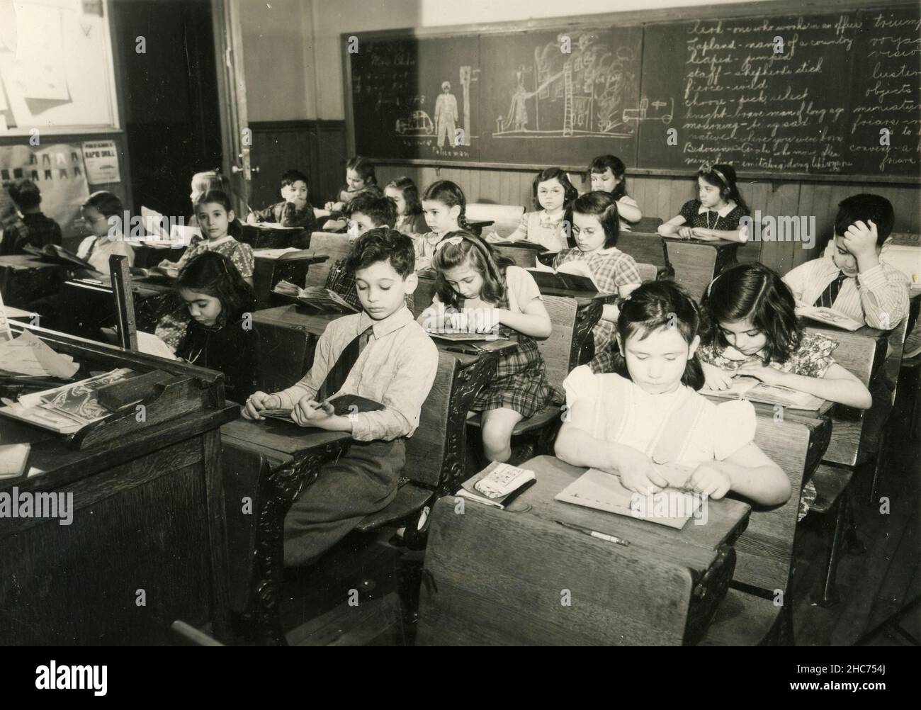 The Pupils of a public school class, New York City USA 1951 Stock Photo