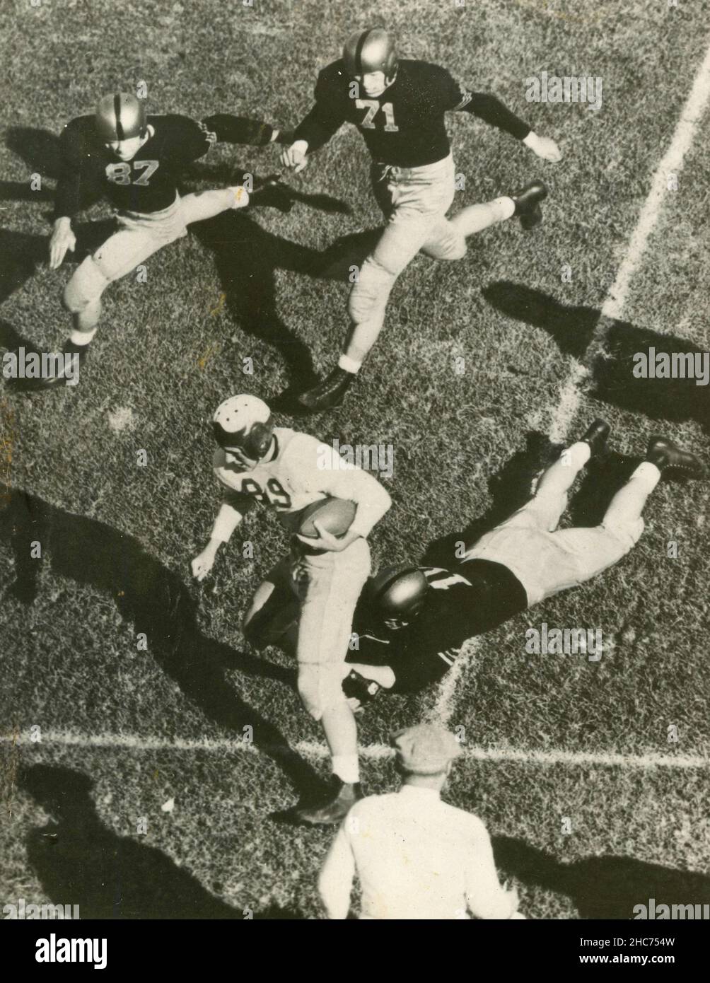 American Football Players in Action, USA 1940s Stock Photo - Alamy