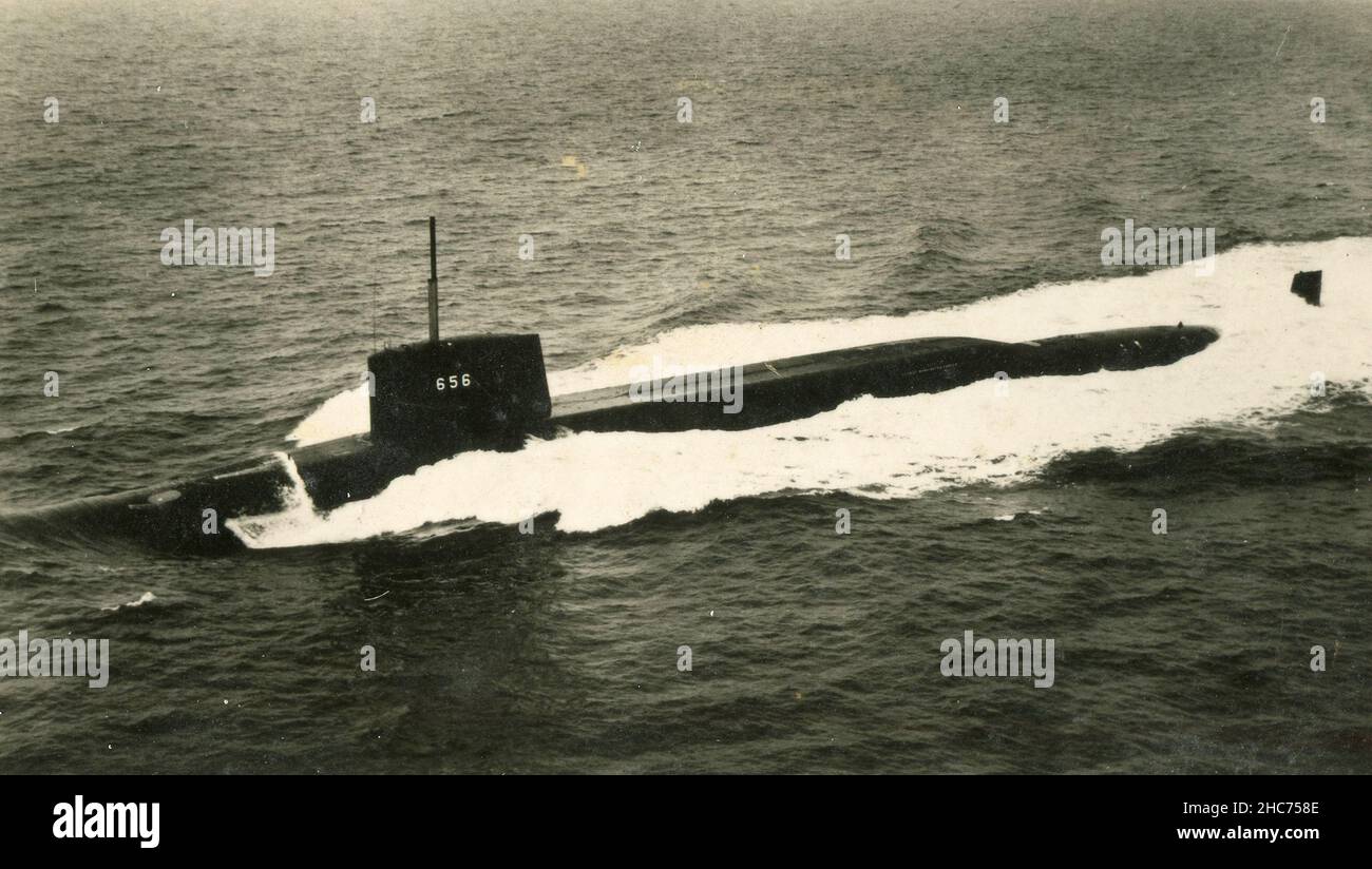 USS George Washington Carver 656 Nuclear Powered Lafayette Class Submarine joins the Polaris Fleet, USA 1966 Stock Photo