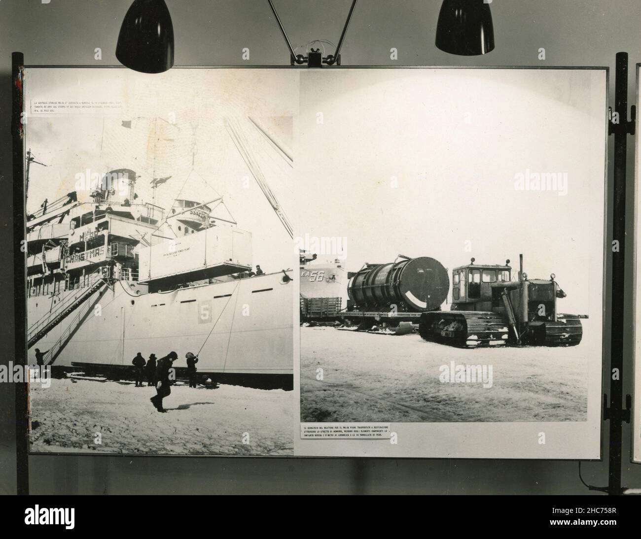 USA PM-3A Nuclear Power Plant being downloaded to McMurdo and the tank ...