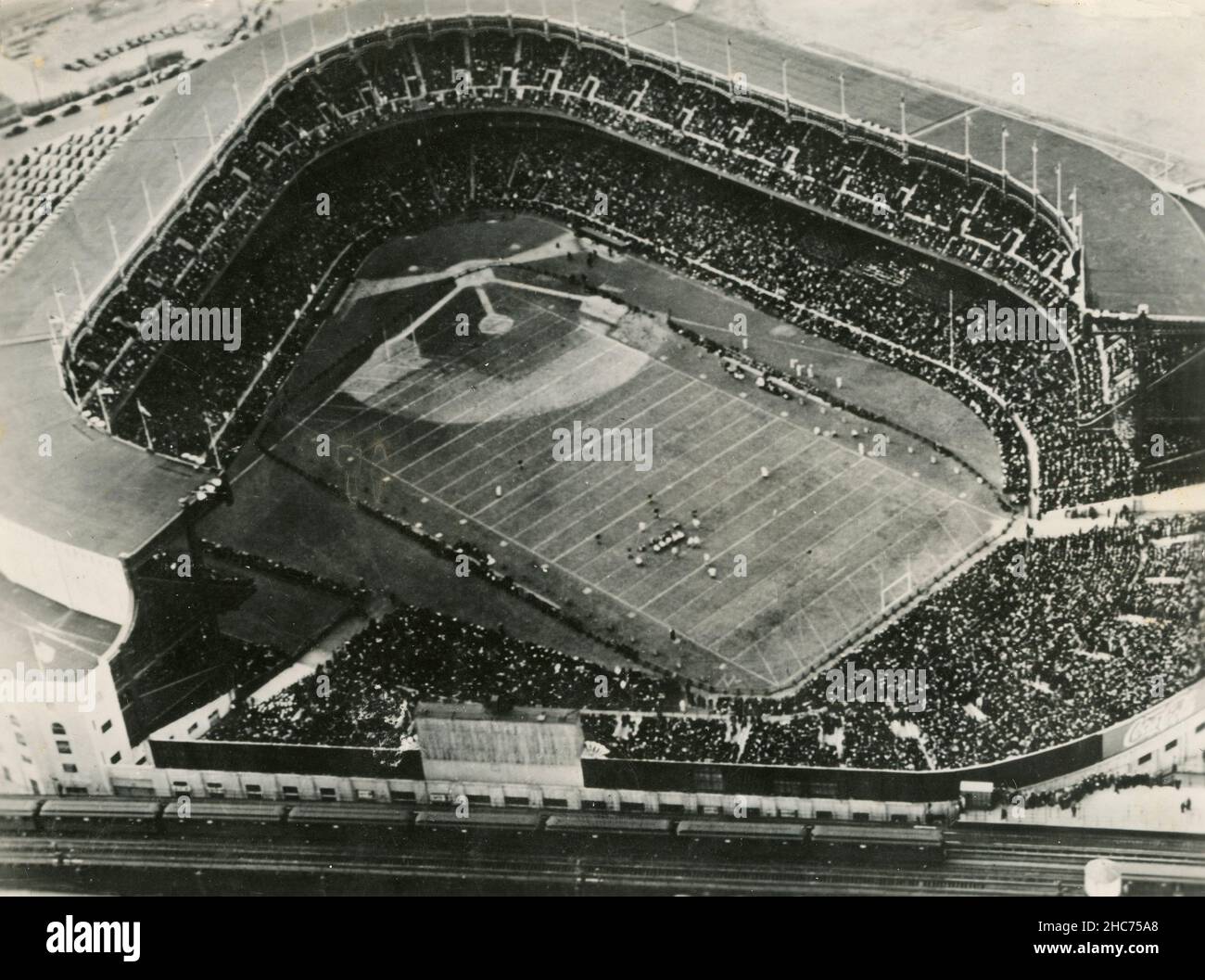 Aerial View of the Yankee Stadium, New York USA 1960s Stock Photo