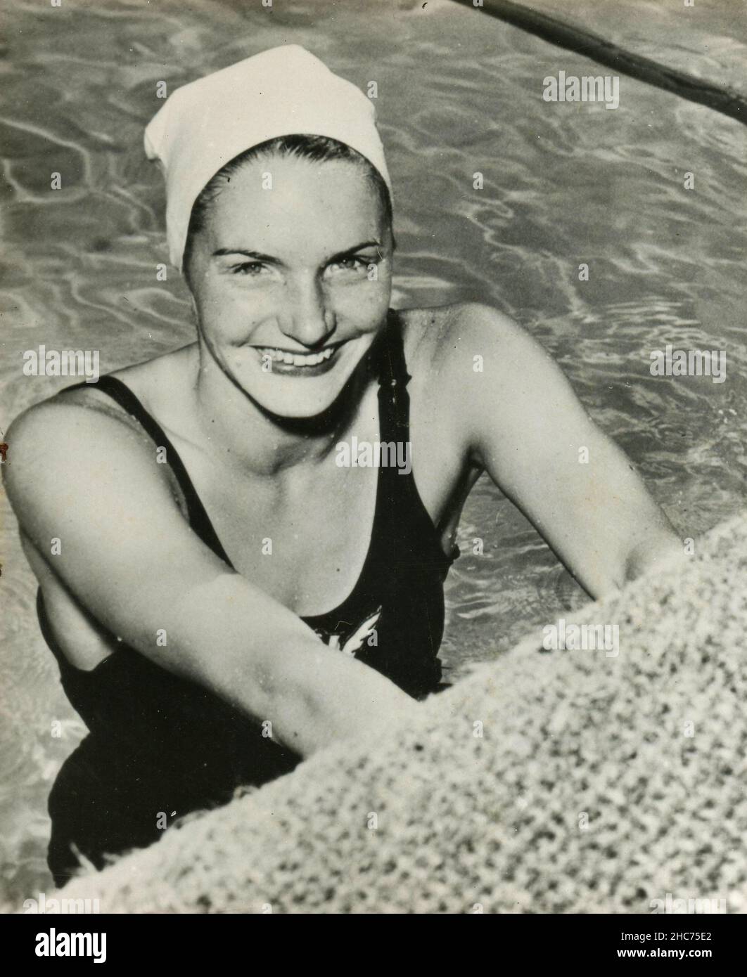 US Swimmer Barbara Jensen competing in the Olympic Games, USA 1948 Stock Photo