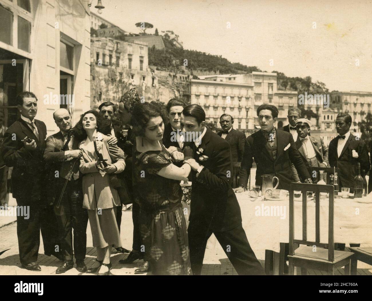 Italian silent movie actor Antonio Di Costanzo in the movie 'Nfama (Vogli'a tte) I Want You, 1924 Stock Photo