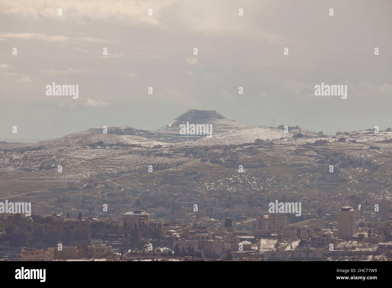 Snow in Jerusalem and the surrounding mountains Stock Photo - Alamy