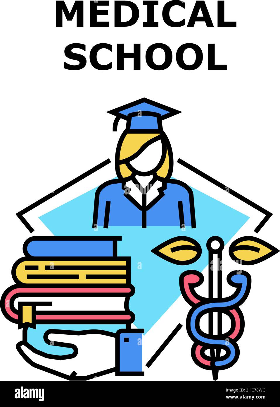 Medical School Vector Concept Color Illustration Stock Vector Image ...