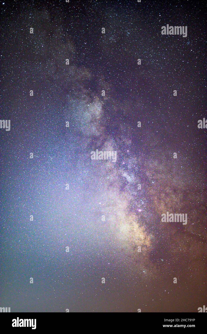Vertical shot of a starry night and the Milky Way Stock Photo - Alamy
