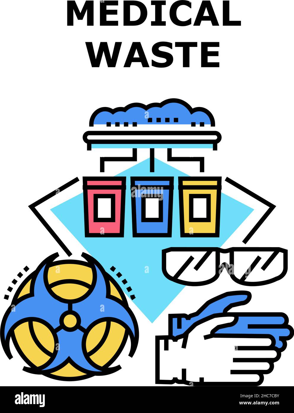 Medical Waste Vector Concept Color Illustration Stock Vector Image & Art Alamy