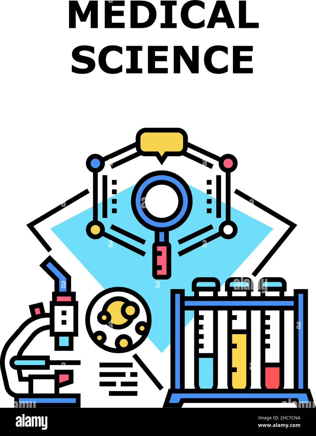 Medical Science Vector Concept Color Illustration Stock Vector Image