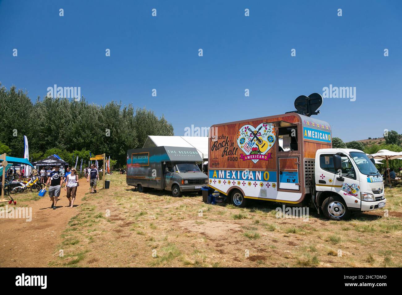 Johannesburg, South Africa October 25, 2014 Food catering trucks at