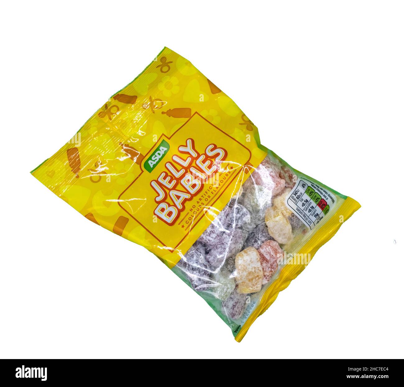 Norwich, Norfolk, UK December 2021. Top down view of a packet of Asda