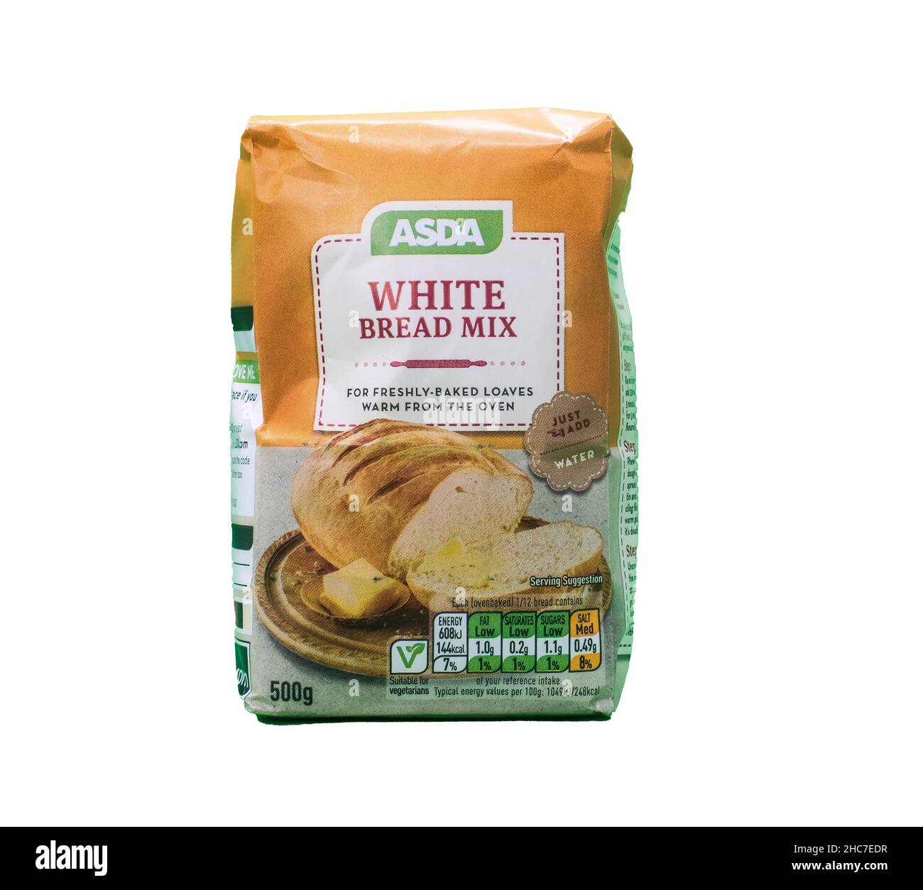 Norwich, Norfolk, UK December 2021. A packet of Asda branded white