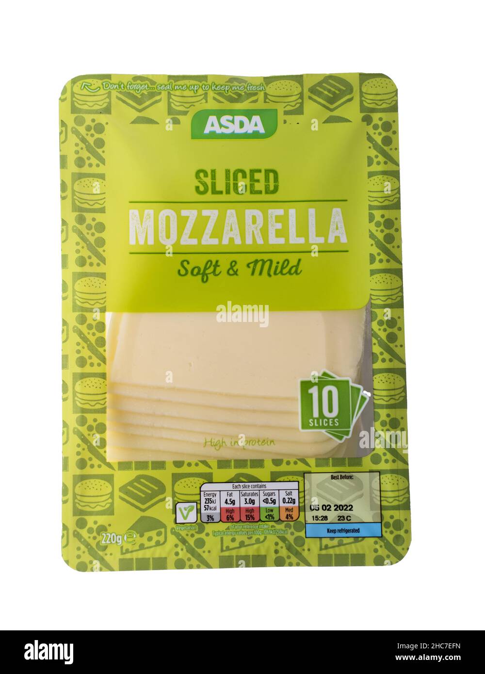Norwich, Norfolk, UK December 2021. A packet of Asda branded sliced