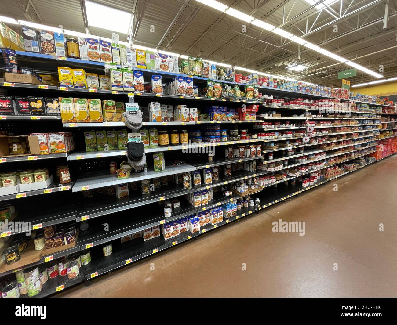 Augusta, Ga USA 12 24 21 Walmart retail grocery store interior