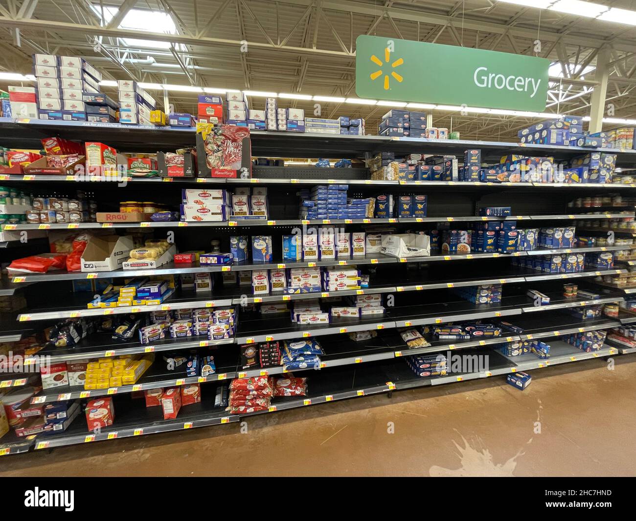 Augusta, Ga USA 12 24 21 Walmart retail grocery store interior