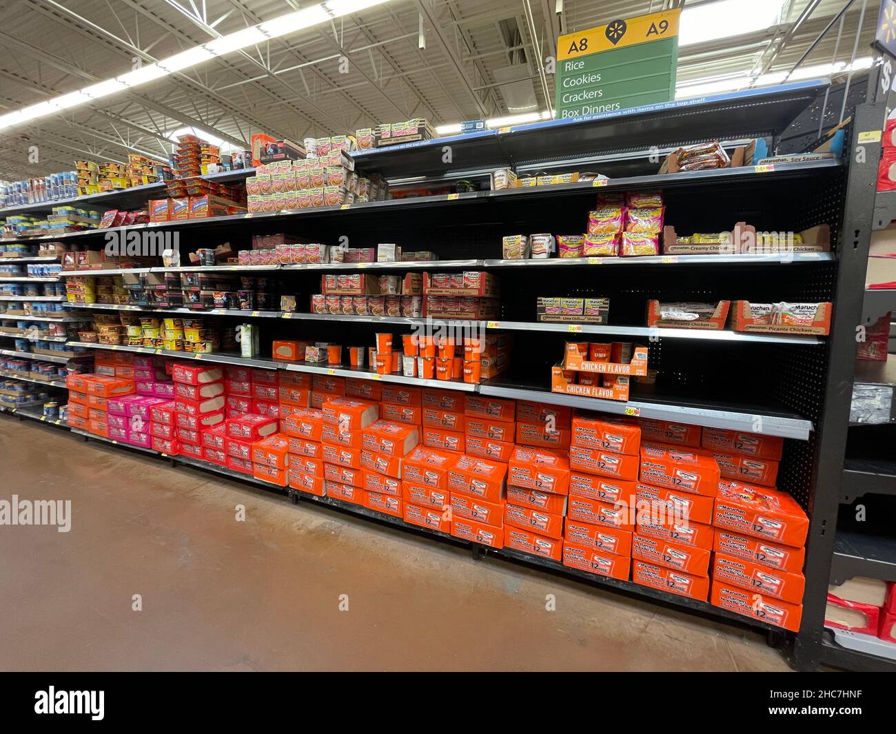 Augusta, Ga USA 12 24 21 Walmart retail grocery store interior