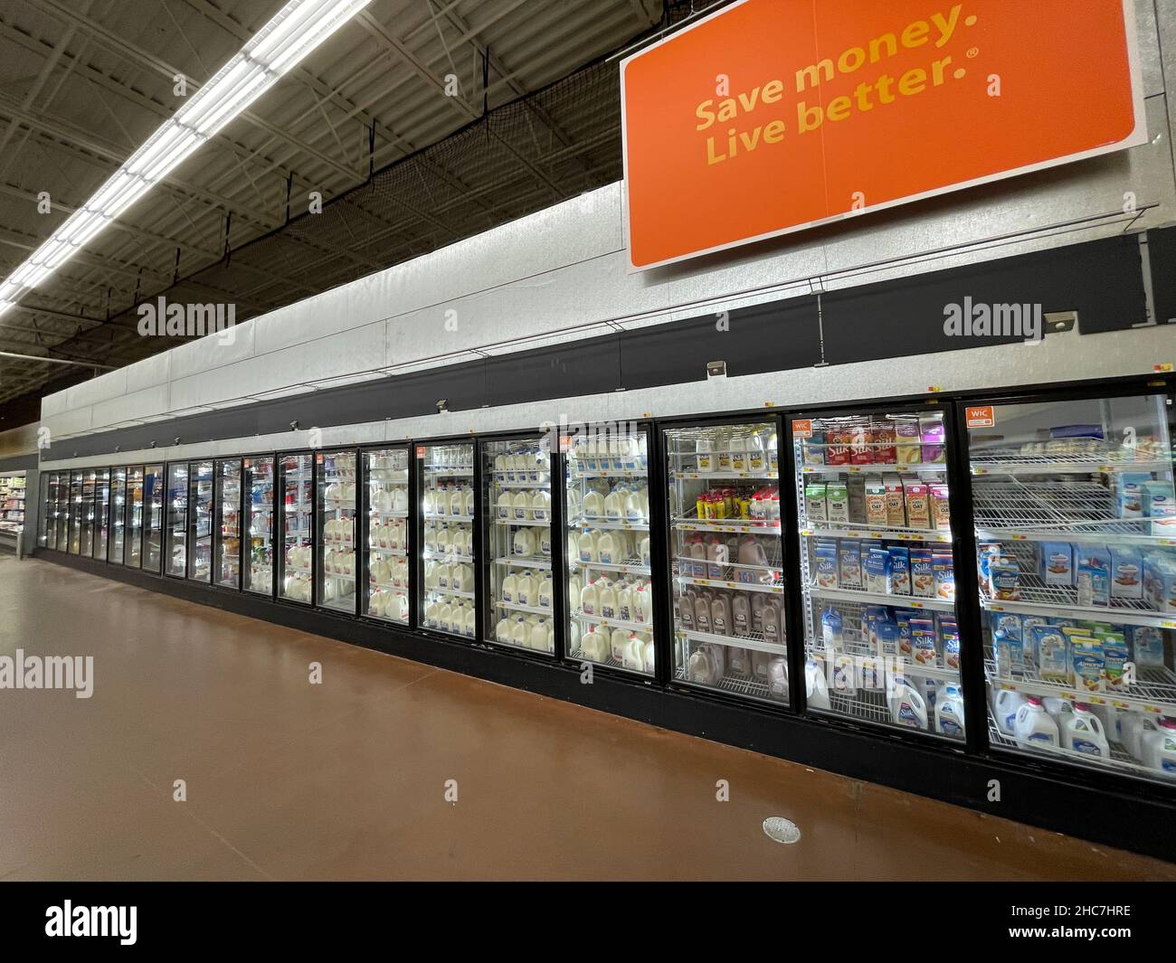 Augusta, Ga USA 12 24 21 Walmart retail grocery store interior