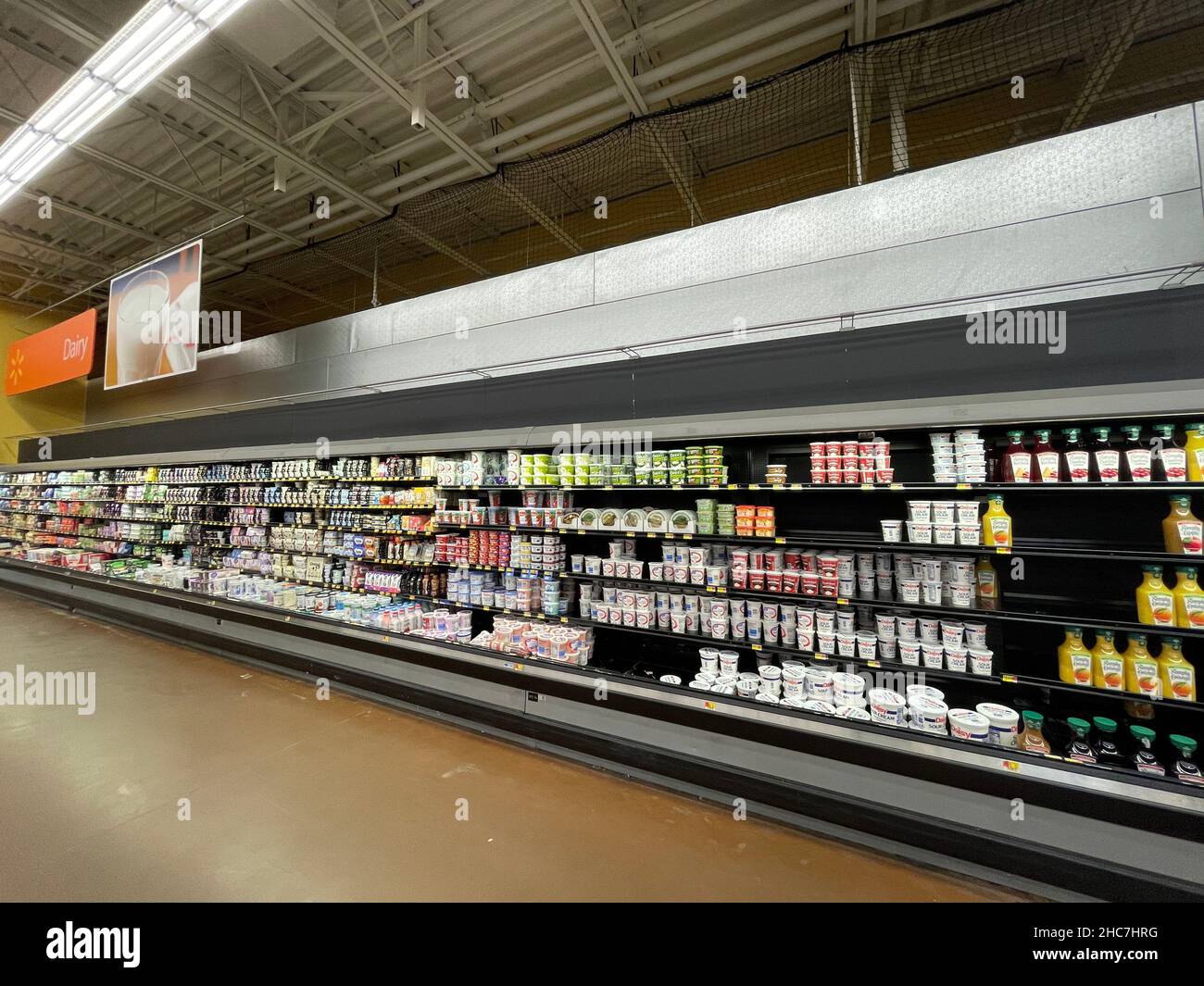 Augusta, Ga USA 12 24 21 Walmart retail grocery store interior Christmas Eve Stock Photo Alamy