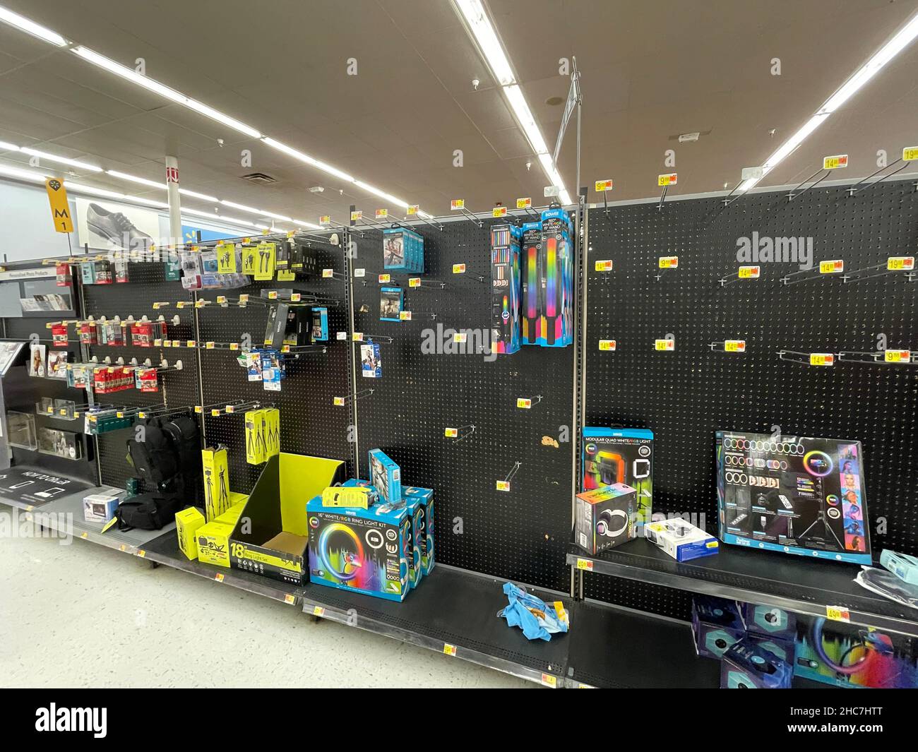 Augusta, Ga USA - 12 24 21: Walmart retail grocery store interior