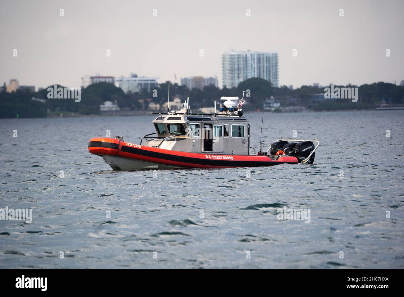Members from Coast Guard Station Miami Beach conduct boat training ...