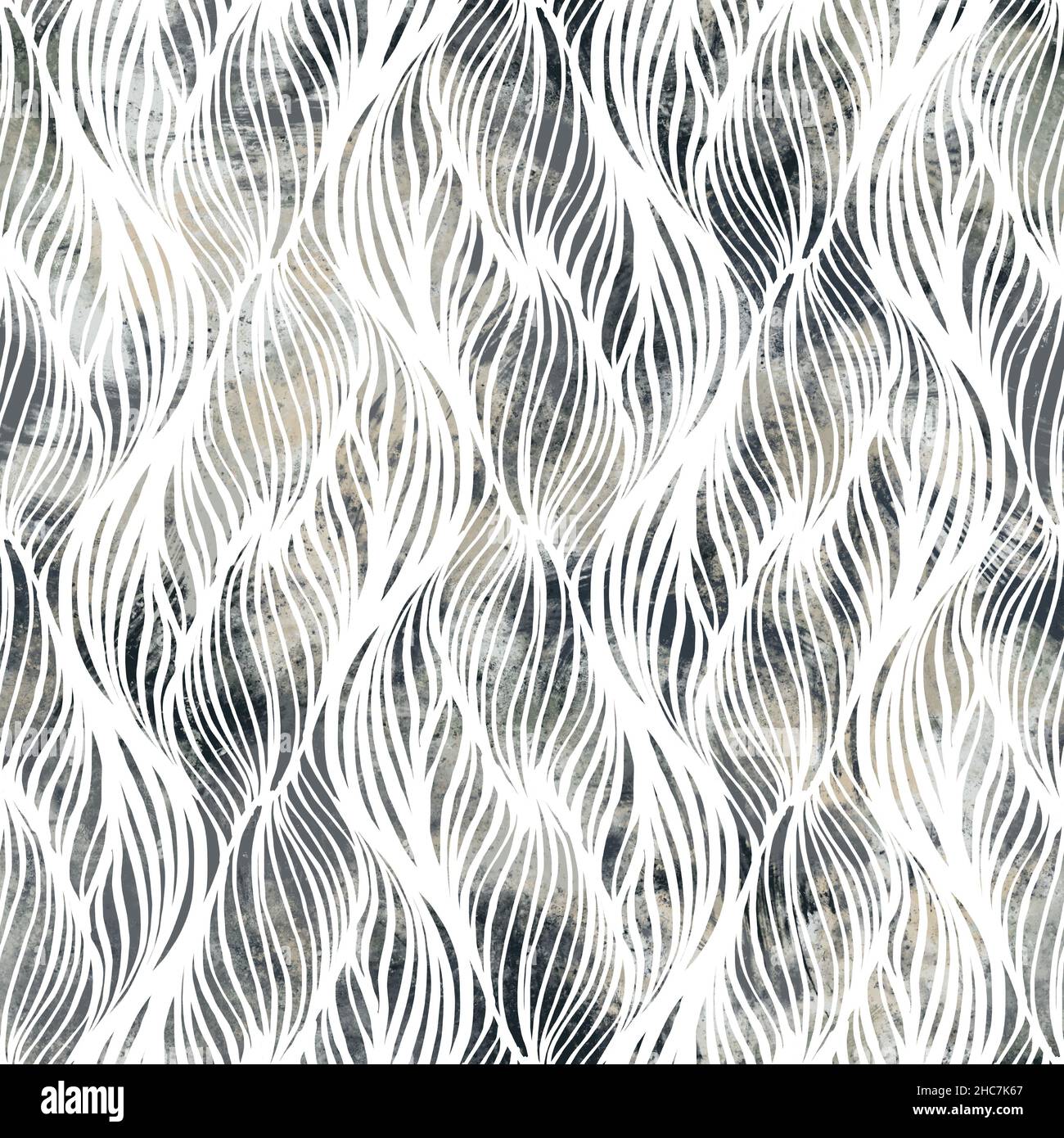 Seamless neutral and white grungy classic abstract surface pattern ...