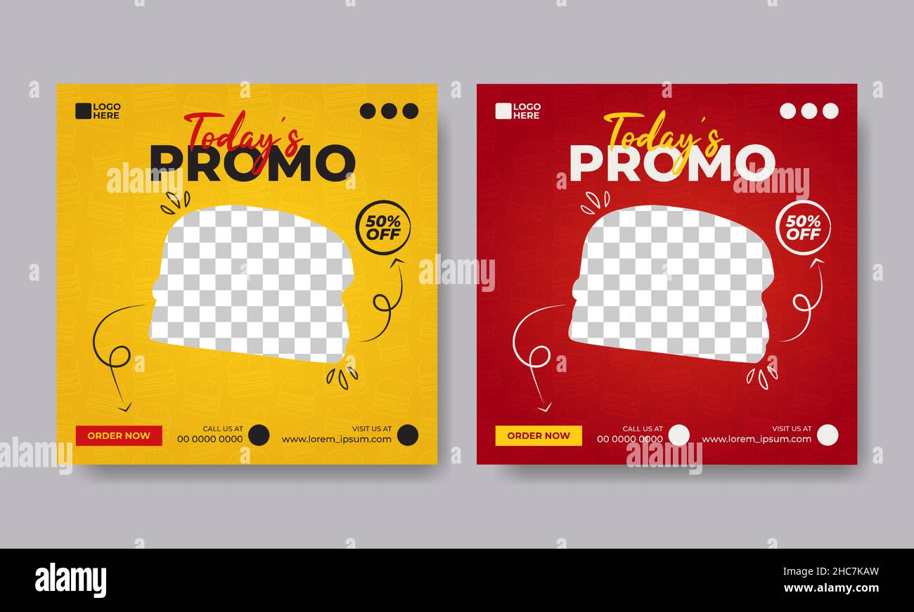 Flyer or social media post template food menu themed Stock Vector Image ...