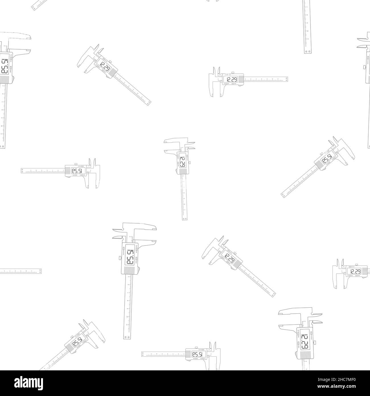 Pattern of flat just a vernier caliper and a digital vernier caliper