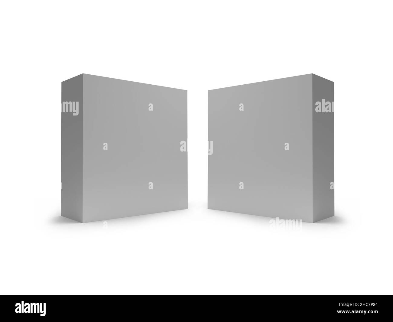 Box Packaging 3D Illustration Mockup Scene on Isolated Background Stock ...