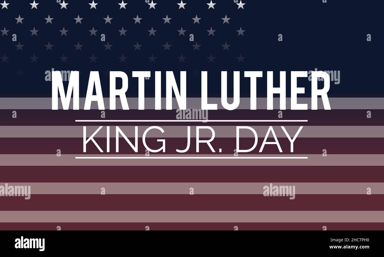 January 17 - MLK Day. design for Martin Luther King Jr. Day. Awareness vector illustration for banner, poster, tshirt, card. Stock Vector