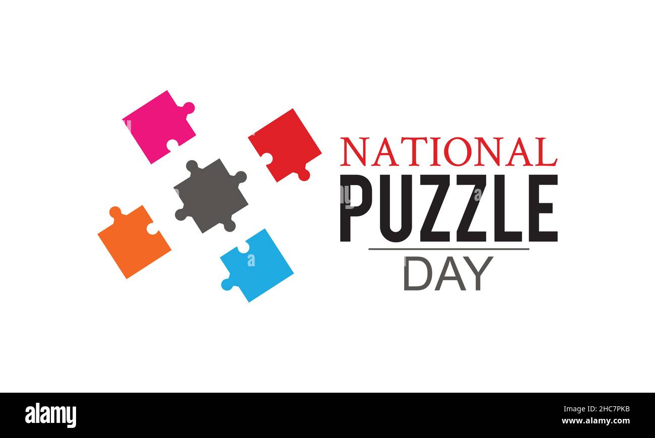January 29 - National Puzzle Day. vector illustration template for banner,  poster, tshirt, card Stock Vector Image & Art - Alamy