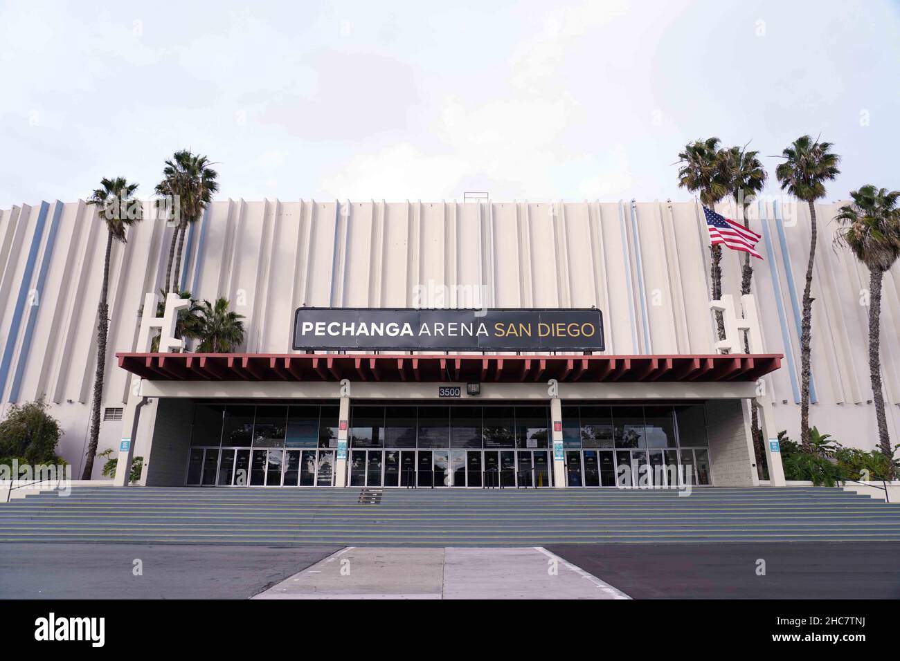 The entrance to the Pechanga Arena, Saturday, Dec. 25, 2021, in the Midway  neighborhood of San Diego Stock Photo - Alamy