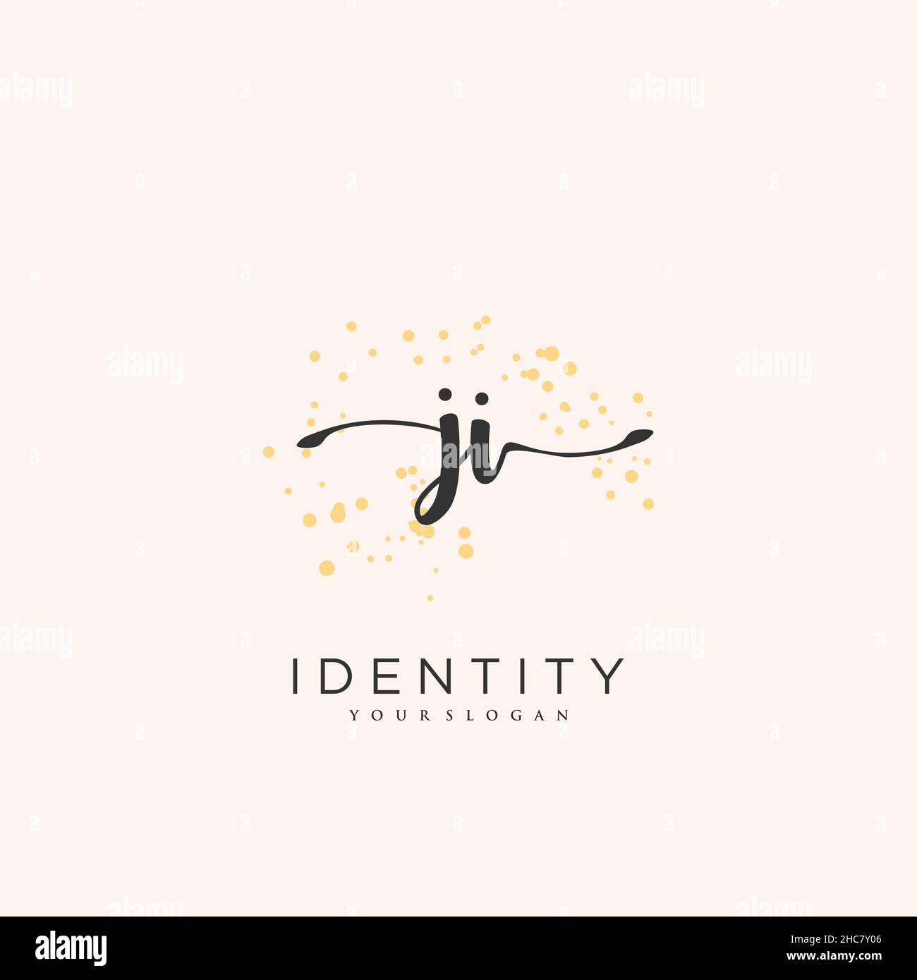 JI Handwriting logo vector art of initial signature, wedding, fashion ...