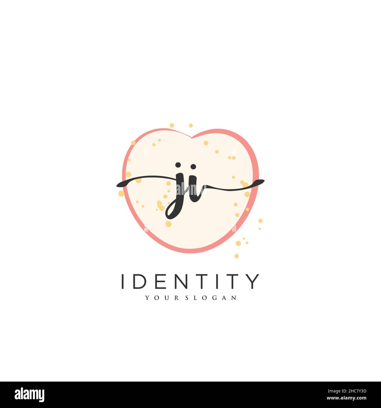 JI Handwriting logo vector art of initial signature, wedding, fashion ...