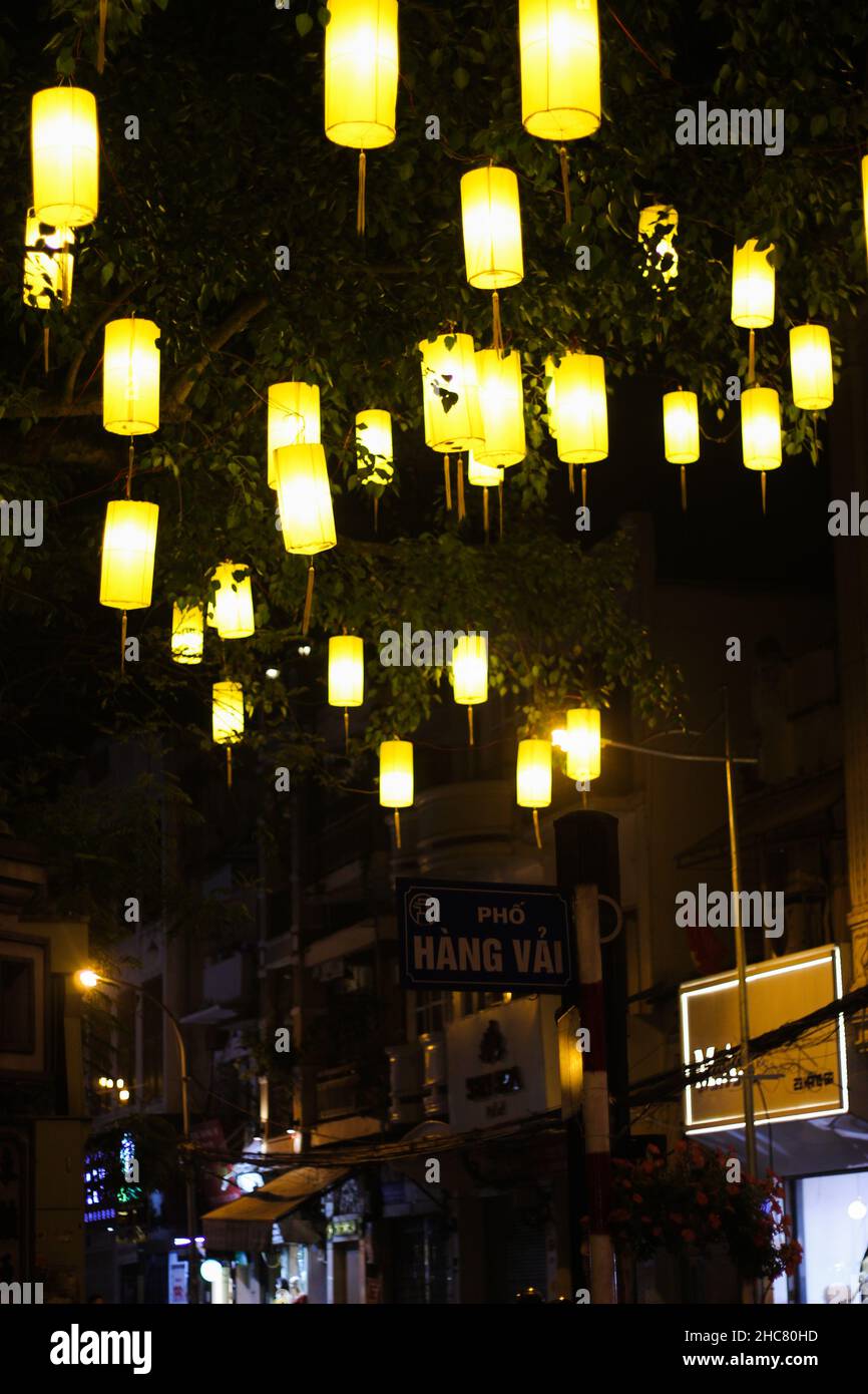 Lighted lantern in Hanoi, Vietnam during autumn Stock Photo Alamy