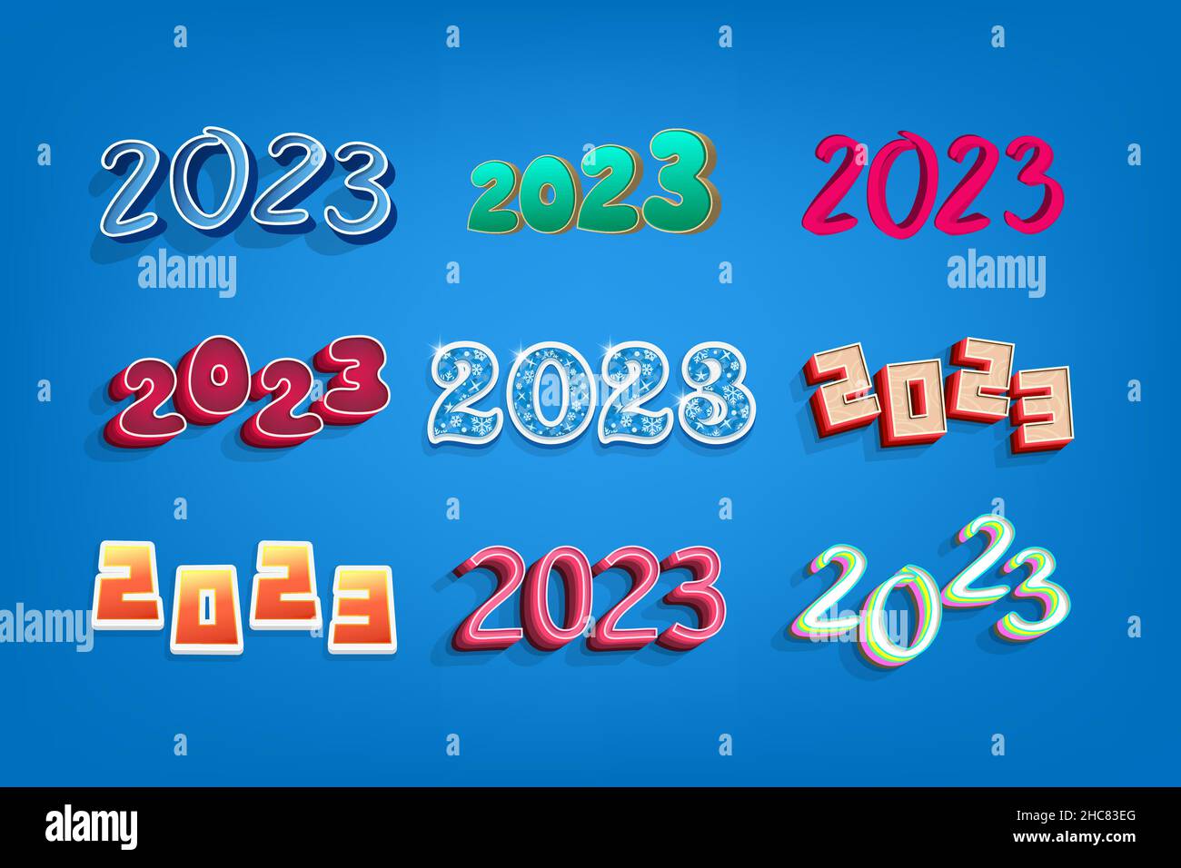 Ornate calendar dates 2023 template set for planners, diaries, cards