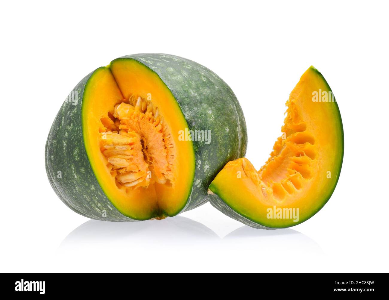 Green pumpkin isolated on white background Stock Photo - Alamy