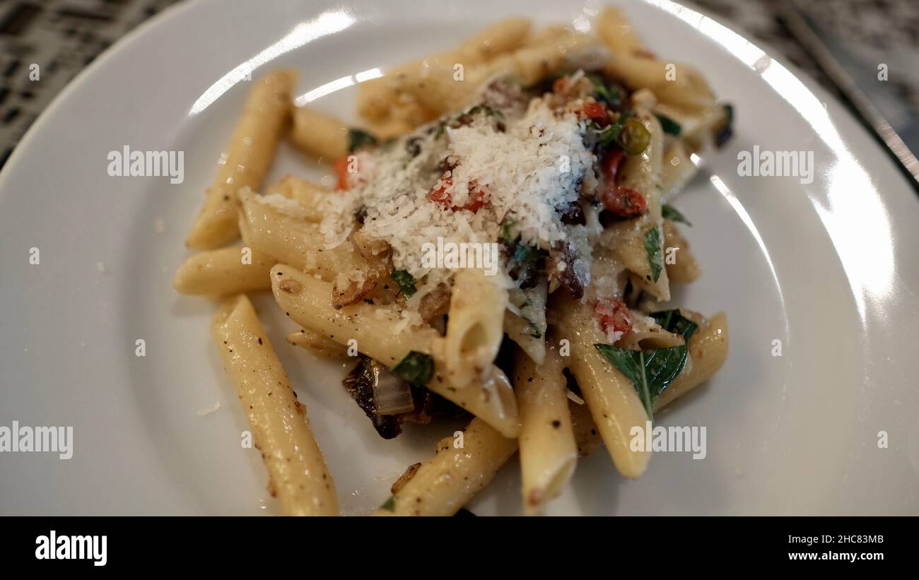 Penna Penne Pasta Italian Food Spicy Stock Photo Alamy